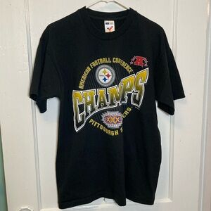 Vintage 1996 Pittsburgh Steelers AFC Champs NFL T-Shirt